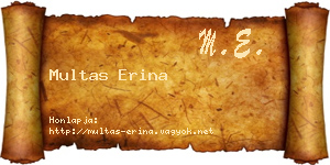 Multas Erina névjegykártya